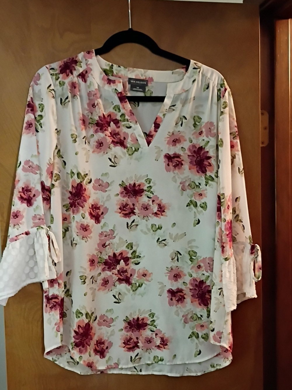 Van Heusen Cream Floral V-Neck Tunic